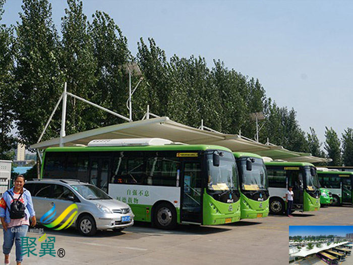 蘇州鋼膜結構大巴自行停車棚安裝廠家定制工程報價