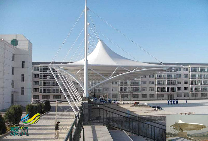 青海膜結構體育場館看臺承包價格施工方案圖片