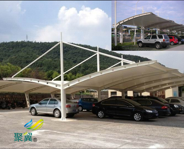 膜結構車棚膜材多少錢一個平方|車棚款式有哪些